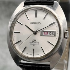 Seiko Lord Matic 5606-8000 Automatic 25J Day Date Watch 1970 Used