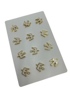 Authentic Set of 24PC X bulk White Dove Gold Plated Enamel Lapel Pin