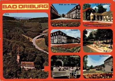 NRW - Bad Driburg, historical multi-picture postcard/used