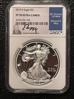 2019-S $1 SILVER AMERICAN EAGLE NGC PF70 signed EDMUND C. MOY : 07188