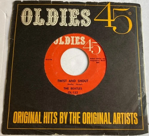The BEATLES 1964 Oldies 45 Twist and Shout With Original Sleeve EX