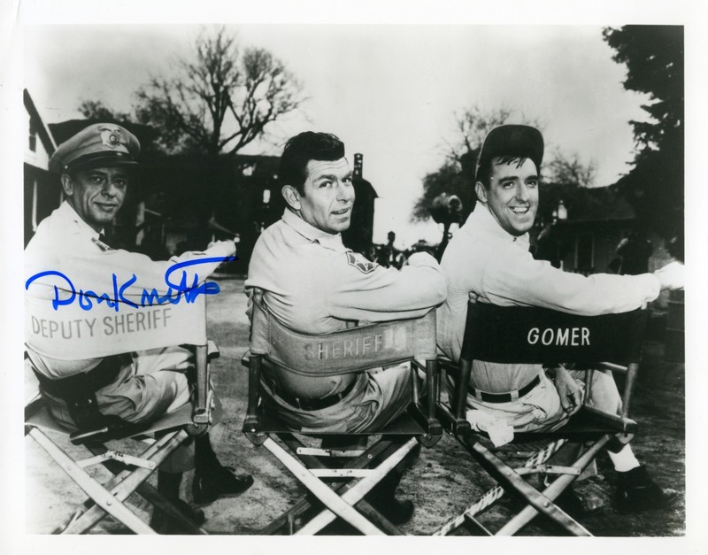 Don Knotts Autographed 8x10 Photo Andy Griffith Jim Nabors Gomer Pyle Cast