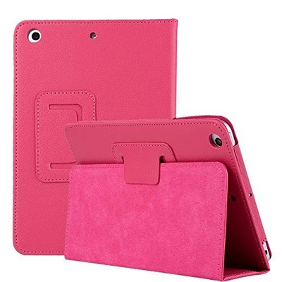  Slim Folding Folio Stand Case for iPad Pro 12.9-inch 2017/2015 (Old Hot Pink