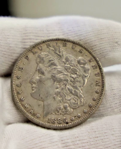 1886 US Morgan Silver Dollar $1 XF+