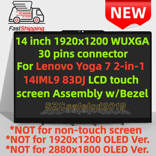 LCD Touch Screen Digitizer Display Assembly for Lenovo Yoga 7 2-in-1 14IML9 83DJ