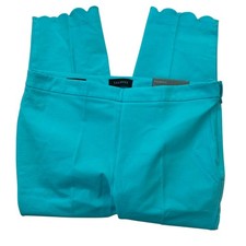 Talbots Chatham Slim Leg Crop Scallop hem pants Women's 14 NWT