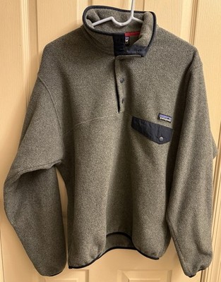 Patagonia Snap T Fleece  Synchilla Gray Pullover Sweater Jacket Men's Size Small