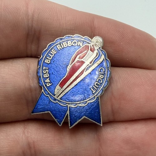Pabst Blue Ribbon Circuit Event Lapel Pin Enamel Ski Jumping Beer PBR Ski