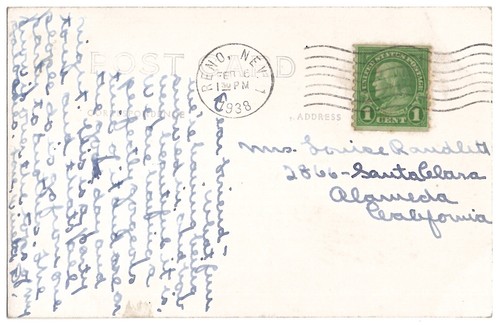 1938 Reno, Nevada Rodeo - REAL PHOTO Cowboy Bucked from Bronco - Old Postcard - Picture 2 of 2