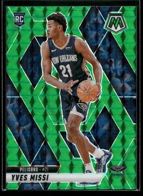 2024-25 Mosaic Yves Missi ROOKIE CARD GREEN MOSAIC PRIZM SP