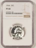 1964 PROOF WASHINGTON SILVER QUARTER - NGC PF-68 WHITE