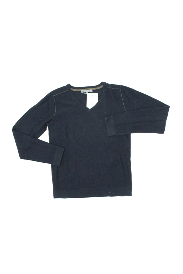 Suéter Bonpoint Boys de lana suave cuello en V manga larga azul talla 12 Foto 3 de 4