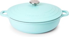 Casserole Dishes with Lid Oven Proof – Non Stick Shallow Dutch Oven – Induc