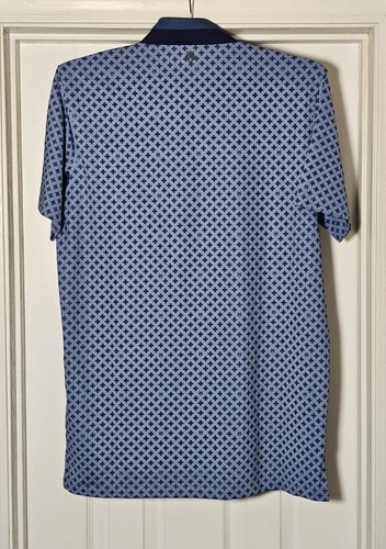 NUEVA Camisa Polo de Golf Greyson Para Hombre Talla Pequeña Azul Nube Amor+Lealtad Estampado - Imagen 4 de 7