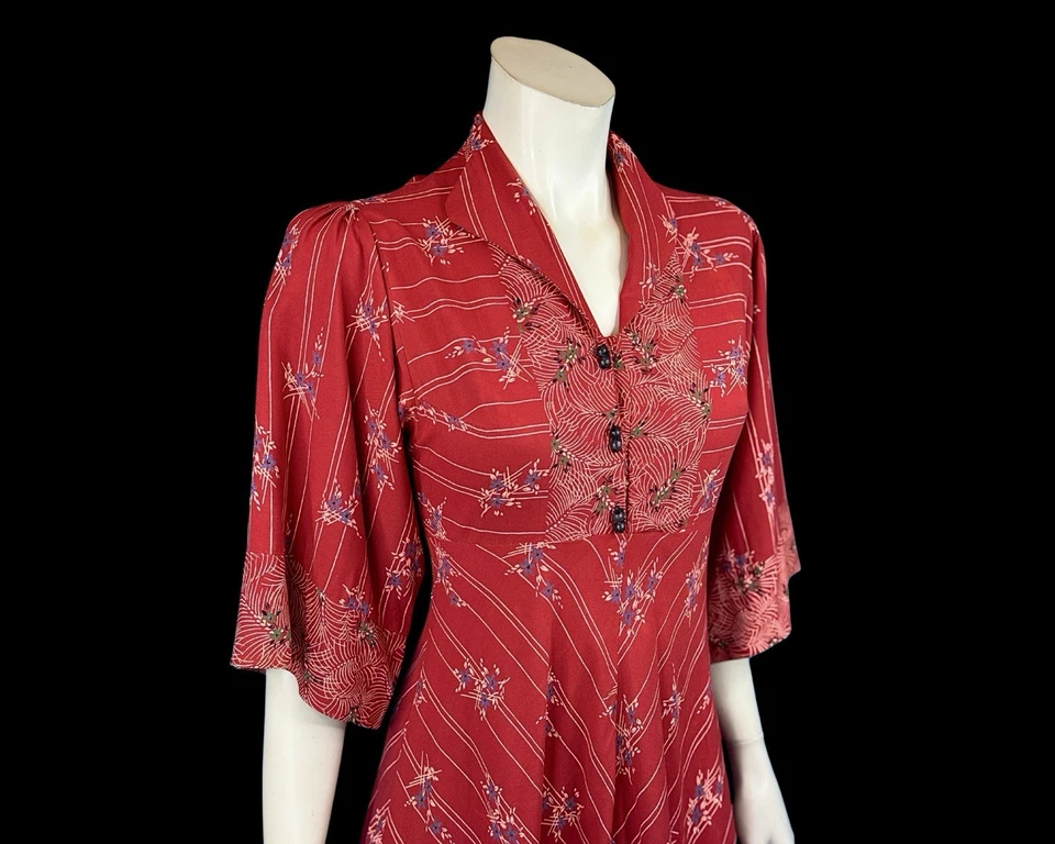 MISS SELFRIDGE Boho Tiered Red Hippie Maxi Dress XS - Image 3 of 4