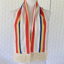 60s Vintage silk Scarf Mod Midcentury