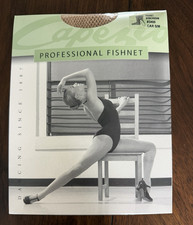 Capezio Women's Fishnet Backseam Tights Car S/M Nylon Spandex 3400