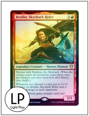 1x Brallin, Skyshark Rider, Foil, Magic the Gathering MTG LP Light Play