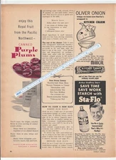 1955 PURPLE PLUM ASSOCIATION Magazine AD~Portland OR.~Marcal KITCHEN CHARM Paper