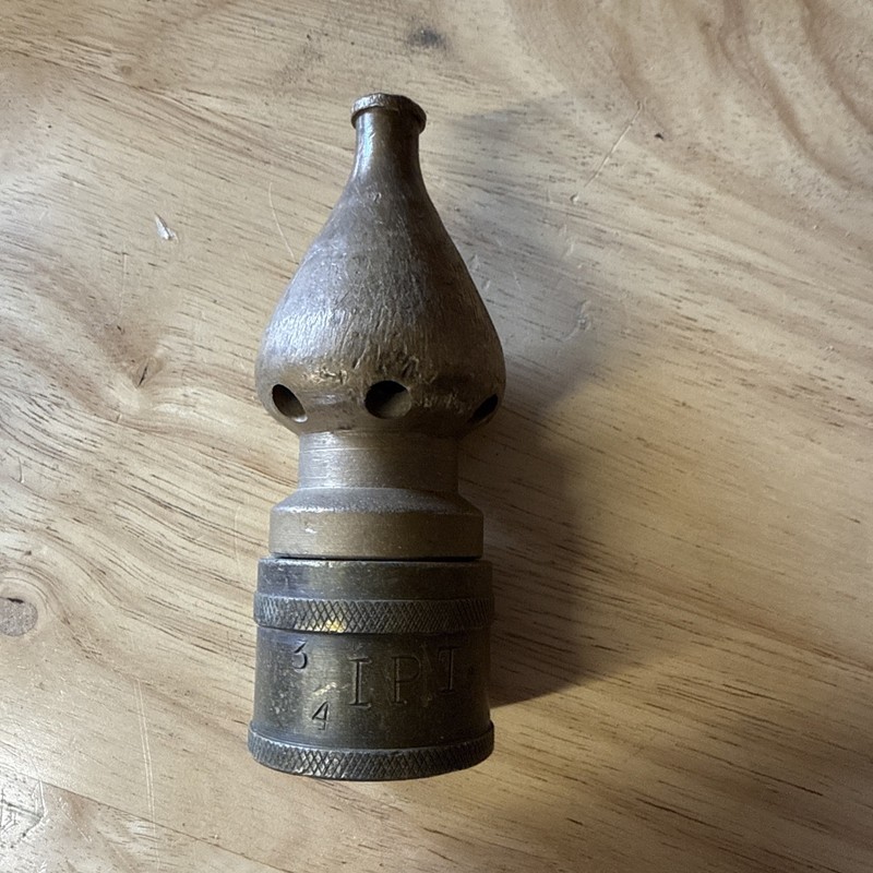 ANTIQUE Fireman’s  BRASS ROTATING CELLAR BASEMENT FIRE NOZZLE Early 1900s?*J
