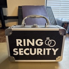 Wedding Ring Security Box for Kids Portable Aluminum Ring Bearer Case