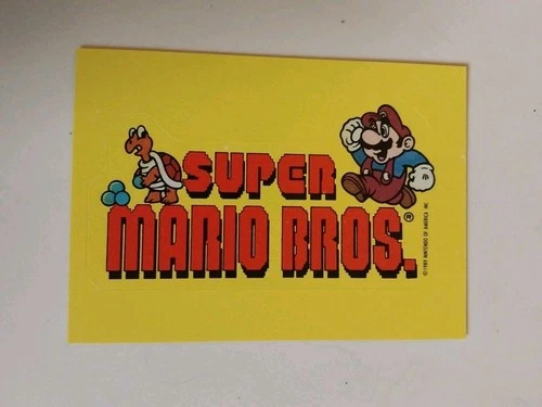 VTG 1989 Topps Nintendo TRADING STICKER CARD #9 Super Mario Bros Video Game NES