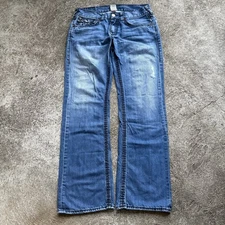Vintage Y2K True Religion Bootcut Straight Jeans Mens 34x32