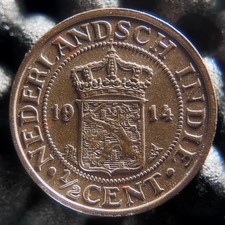 NETHERLANDS INDIES 1914 1/2 CENT  KM314