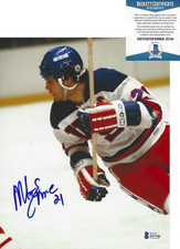 MIKE ERUZIONE TEAM USA MIRACLE 1980 GOLD SIGNED 8x10 PHOTO K BECKETT COA BAS