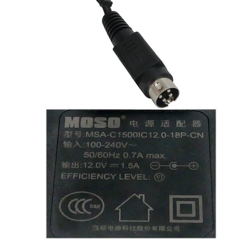 Genuine Moso AC Adapter Power Supply MSA-C1500IC12.0-18P-CN 12V 1.5A ...