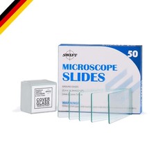 Optische Mikroskop Objektträger Set 50 Stück Glas sauber Mikroskop Zubehör
