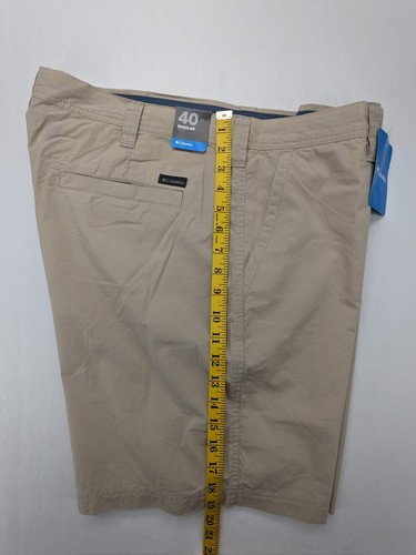 Columbia Shorts Mens 40W 8" Washed Out Beige Omni-Shade Cotton Hiking UPF - Picture 9 of 11