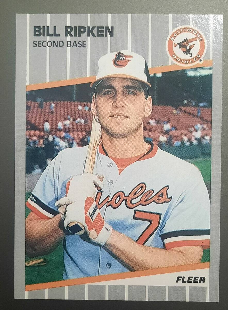 BILL RIPKEN-1989 FLEER-ERROR-BLACK BOX-FACE ⚾️ BASEBALL CARD
