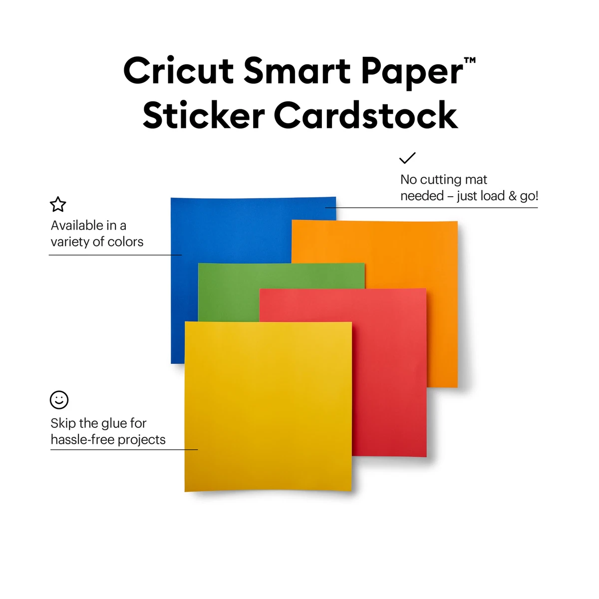 Cricut Smart Paper™ Sticker Cardstock in White Color, Sticker Paper For