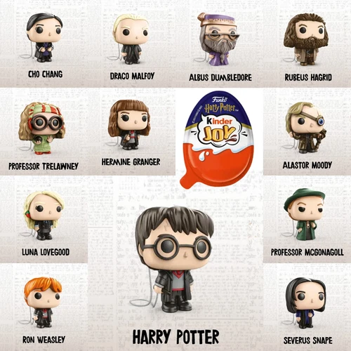 NEW 2023 KINDER JOY FUNKO  Harry Potter  complete set of 12 figurines 1.3&amp;#034