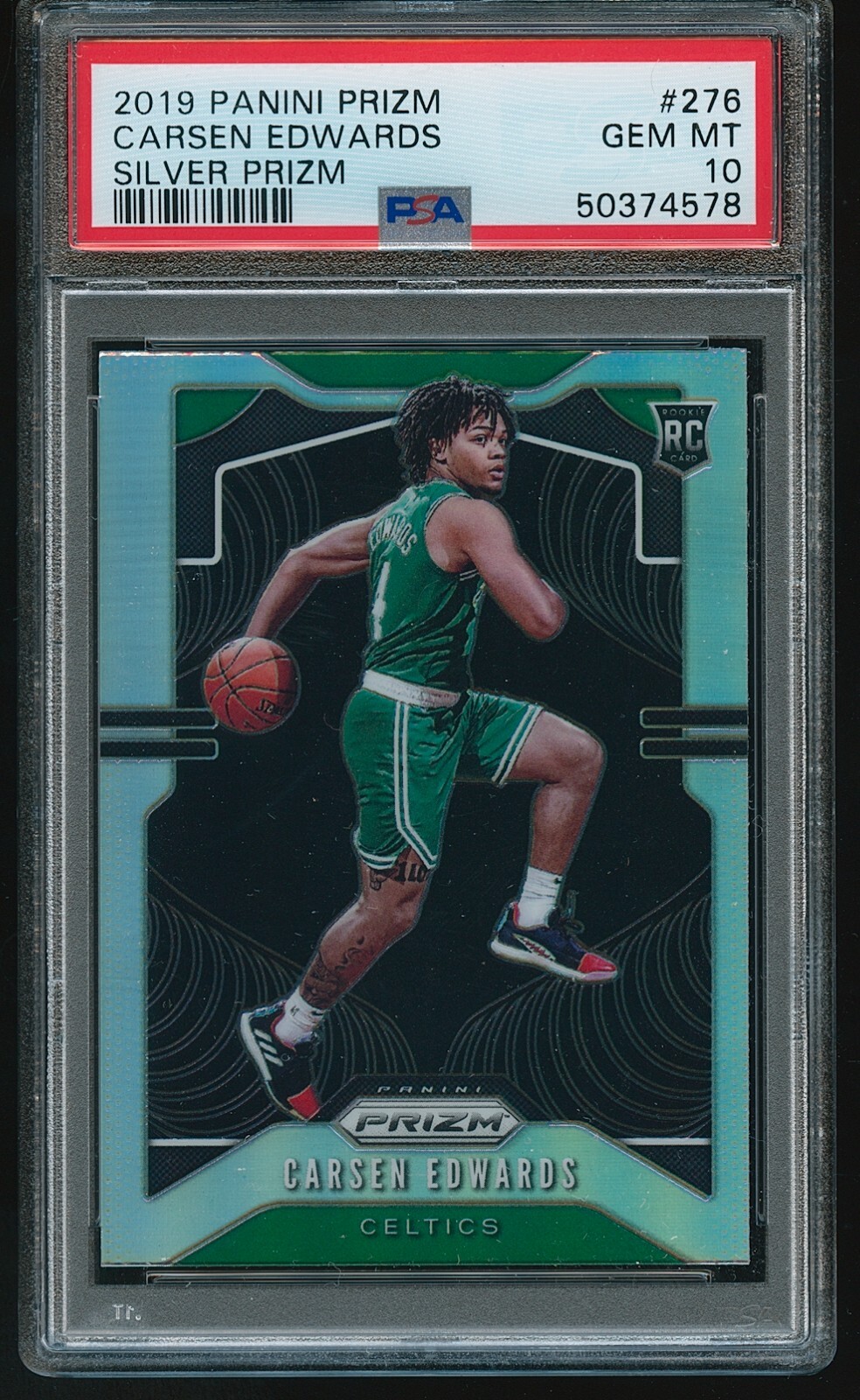 Carsen Edwards 2019-20 Panini Prizm Silver RC #276 PSA 10 GEM MT