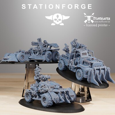 Orkaz Speedsters - Station Forge - Scifi Orks Tabletop Wargaming Buggy Racecar