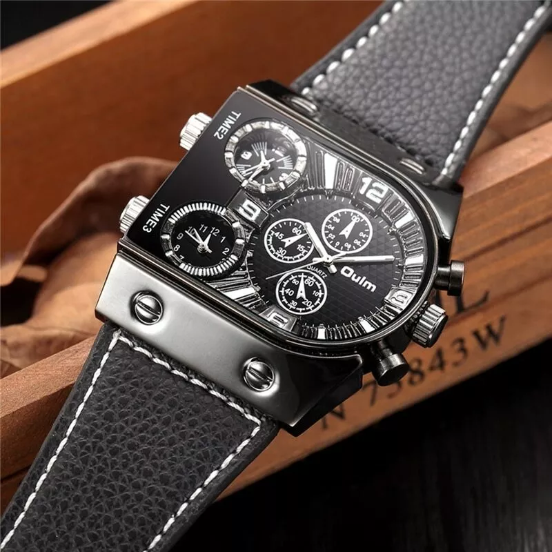 Big best sale leather watches