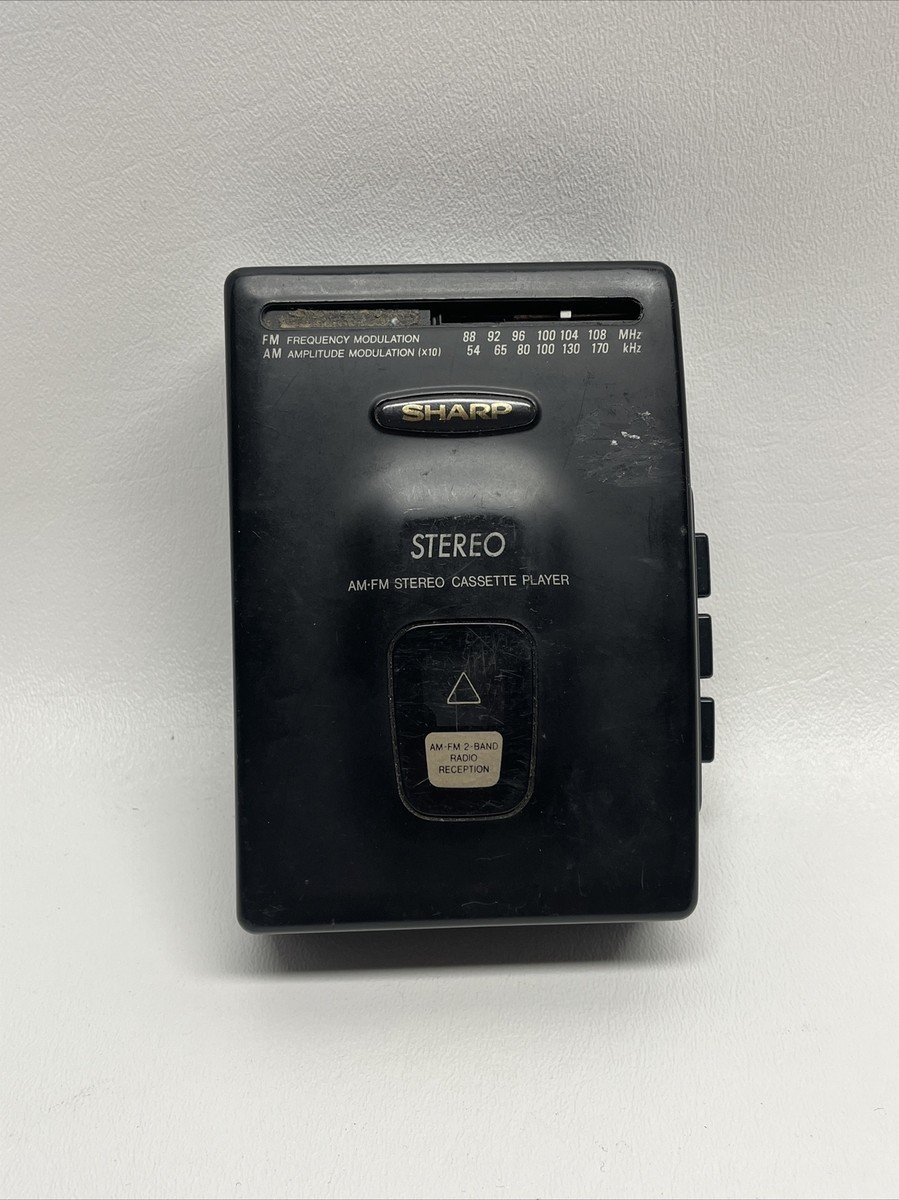 Vintage Sharp JC-190 Portable Stereo Cassette/ AM FM Radio Player