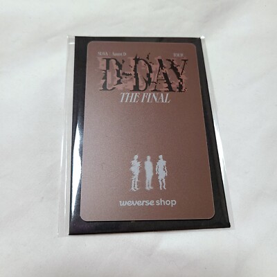 BTS Suga Agust D Yoongi D-Day Tour The Final Lucky Draw Official