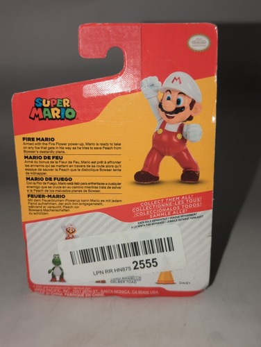 Super Mario Fire Mario 2.5" Action Figure - Jakks Pacific - Brand New - Picture 2 of 3