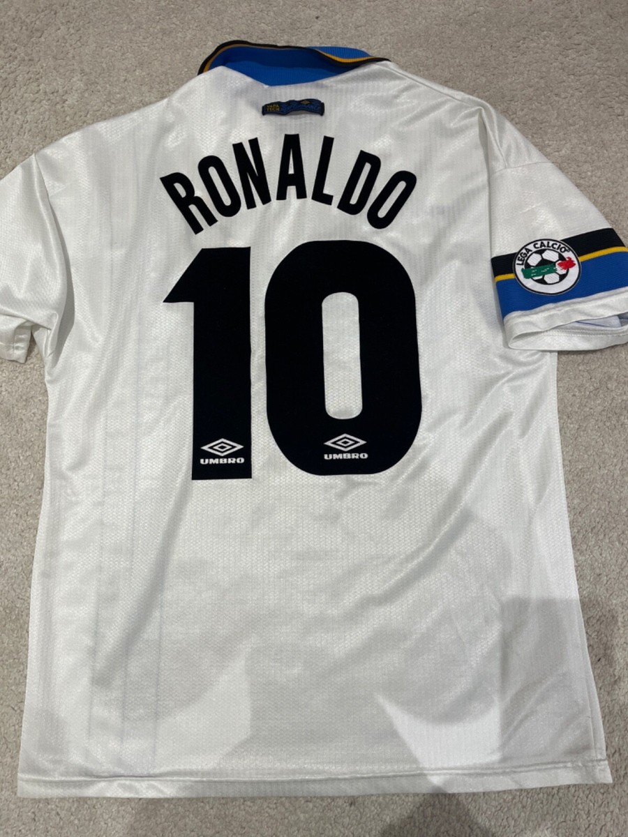 インテル・ミラノ Umbro Ronaldo 10 シャツ Lサイズ Inter Milan 1997-1998 Ronaldo 10 Away Football Shirt Size Large