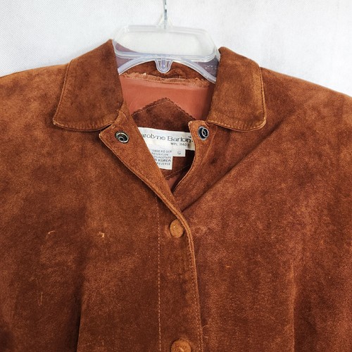 Vintage Carolyne Barton Suede Dress Western Style Size 6 Brown Lined - Picture 2 of 21
