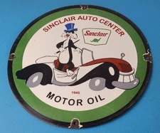 Vintage Sinclair Gasoline Sign - Dino Gas Pump Porcelain Sign