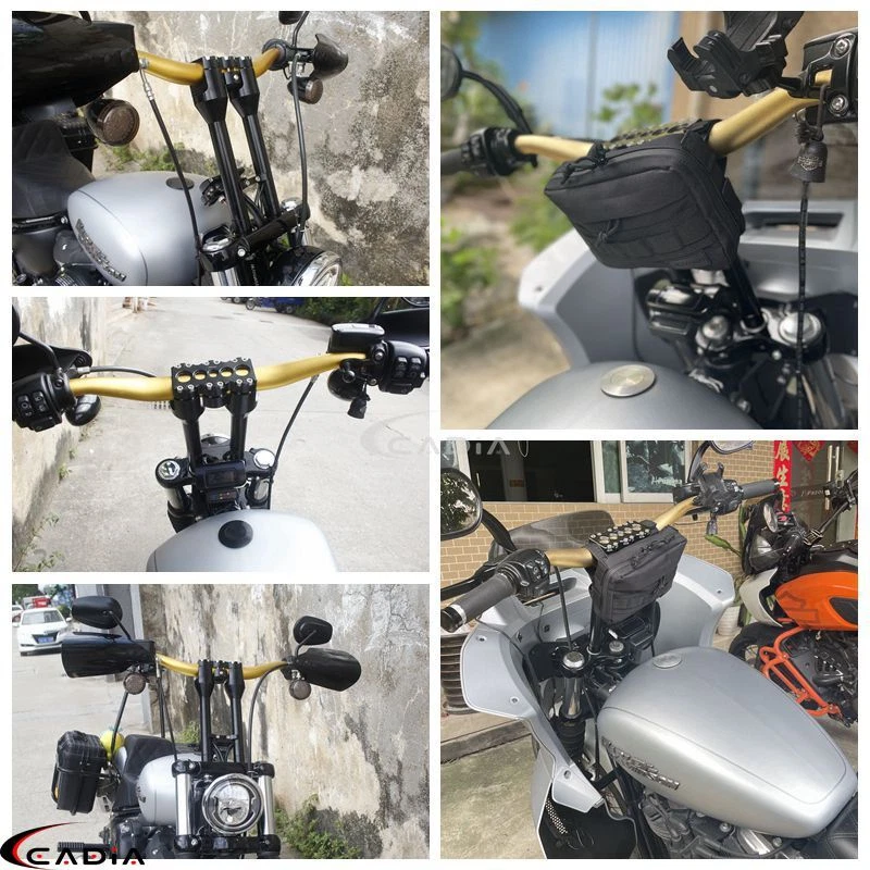 1-1/2" Clamping Bar Handlebar Risers 12" Tall For Harley Sportster Dyna Softail - Image 3 of 4