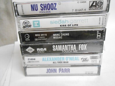 Cassette Tape sealed Lot of 6 Samantha Fox John Parr Nu Shooz Wang Chung Siedah