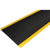 Durable Ultra-Safe Anti-Fatigue Floor Mat Roll, 3' x 78", Black w/ Yellow Border