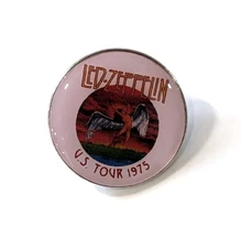 LED ZEPPELIN U.S Tour 1975 - Lapel Enamel Pin, Robert Plant, Jimmy Page, Bonham