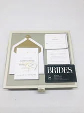 GARTNER STUDIOS BRIDES INVITATION KIT WEDDING INVITE GOLD REFINED RUSTIC #16547