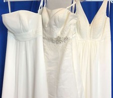 % lotto 3 abiti da sposa lunghi 38 avorio merce di magazzino economici %